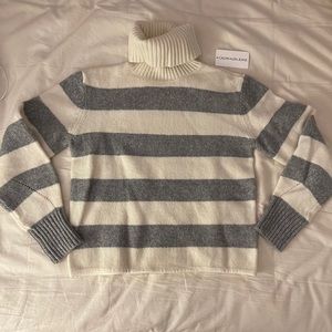 Striped turtle neck sweater